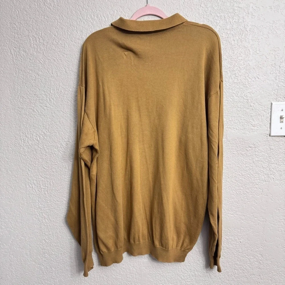 PermeUomo Italy Mens Soft Touch Camel Sweater - Size XL